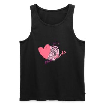 kleine Schwester - Männer Premium Bio Tank Top - Schwarz - Vorne - Michal (187cm)
