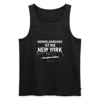 Wermelskirchen - Männer Premium Bio Tank Top - Schwarz - Vorne - Michal (187cm)