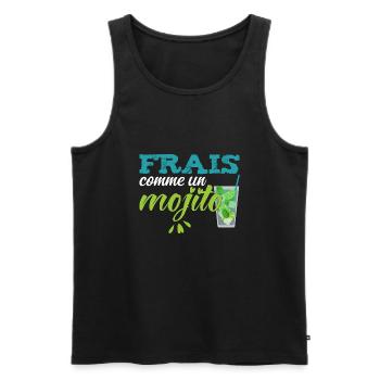 Mojito Morito Frais Cocktail Vacances Original Tee - Débardeur bio Premium Homme - noir - Devant - Michal (187cm)