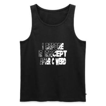 authors present writers birthday coffeecups novel - Männer Premium Bio Tank Top - Schwarz - Vorne - Michal (187cm)