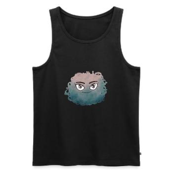 Petit Monstre pelote n°6 - Débardeur bio Premium Homme - noir - Devant - AI Model Male 178 light (178cm)