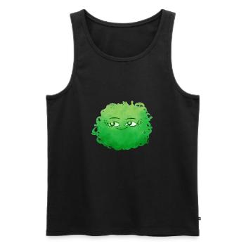 Petit Monstre pelote n°4 – vert - Débardeur bio Premium Homme - noir - Devant - AI Model Male 178 light (178cm)