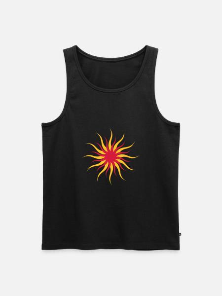 sun - Men's Premium Organic Tank Top - black