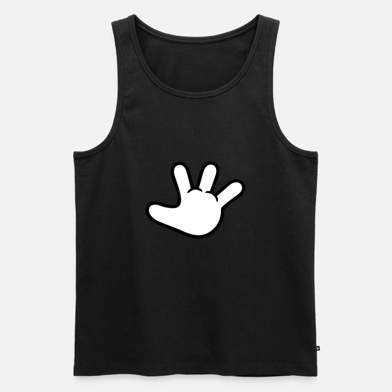 stop hand (2c) - Männer Premium Bio Tank Top - Schwarz