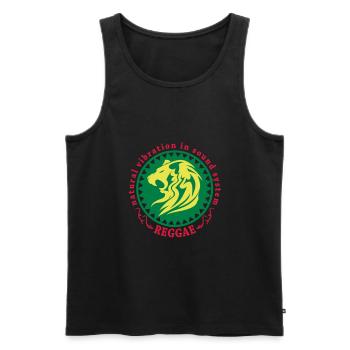 natural vibration in sound system reggae - Débardeur bio Premium Homme - noir - Devant - Michal (187cm)