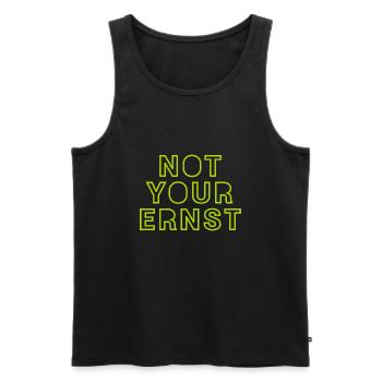 NOT YOUR ERNST - Männer Premium Bio Tank Top - Schwarz - Vorne - Michal (187cm)