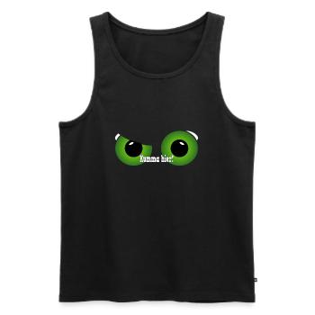 Ruhr pot yeux verts - Débardeur bio Premium Homme - noir - Devant - Michal (187cm)