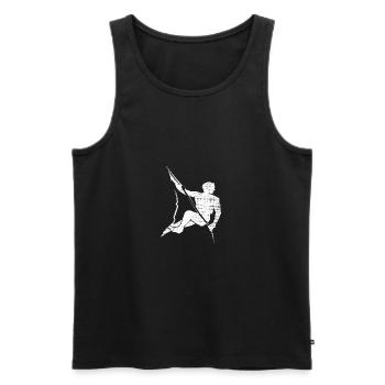 Klettern - Männer Premium Bio Tank Top - Schwarz - Vorne - AI Model Male 178 light (178cm)