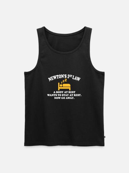 newton's 1st law - Men's Premium Organic Tank Top - black