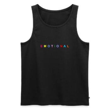 Emotionales Zitat - Männer Premium Bio Tank Top - Schwarz - Vorne - AI Model Male 178 light (178cm)