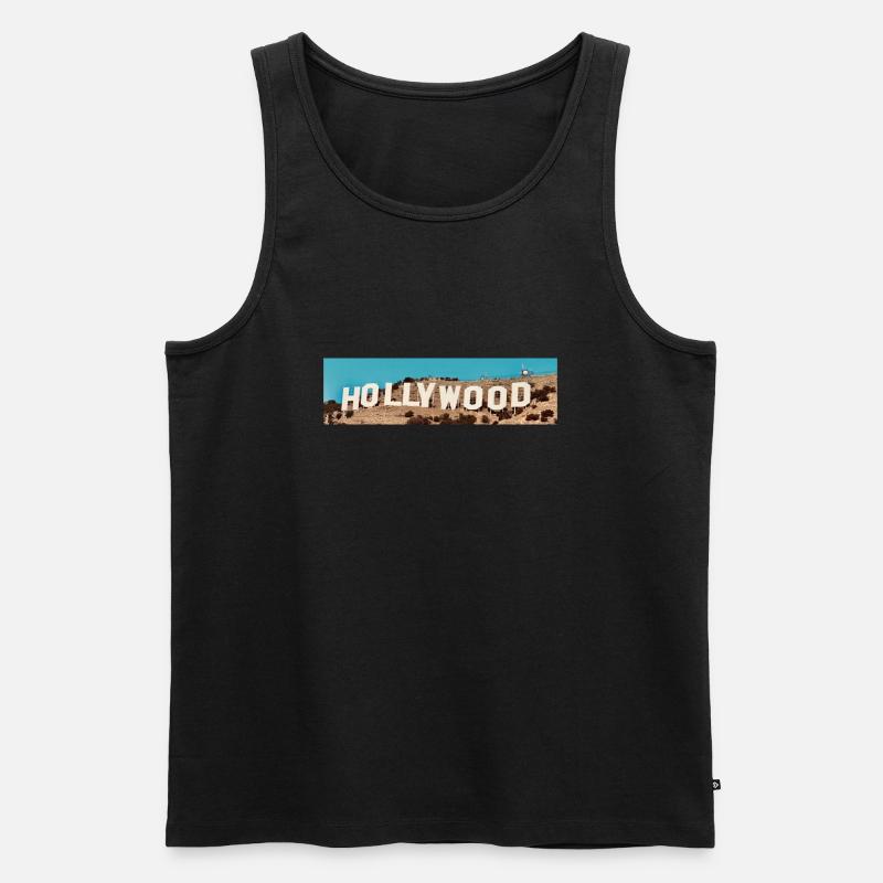 Hollywood - Männer Premium Bio Tank Top - Schwarz