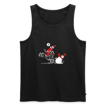 Christmas motorcycle stop - Men's Premium Organic Tank Top - black - Front - Michal (187cm)