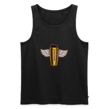 Shaker proteines gold - Männer Premium Bio Tank Top - Schwarz - Vorne - AI Model Male 178 light (178cm)