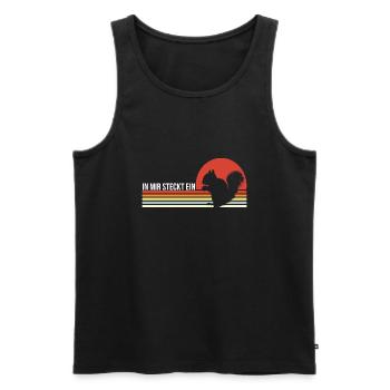 Cute Squirrel | In Mir Steckt Ein Eichhörnchen - Männer Premium Bio Tank Top - Schwarz - Vorne - Michal (187cm)