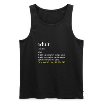 Adulte - Débardeur bio Premium Homme - noir - Devant - AI Model Male 178 light (178cm)