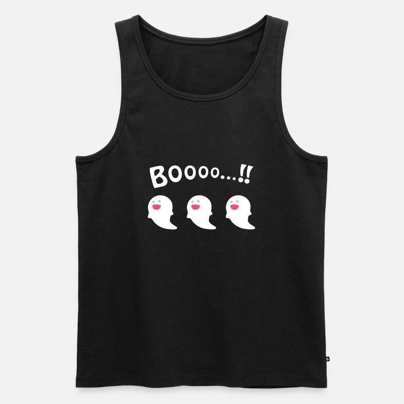 Booo Geist - Männer Premium Bio Tank Top - Schwarz