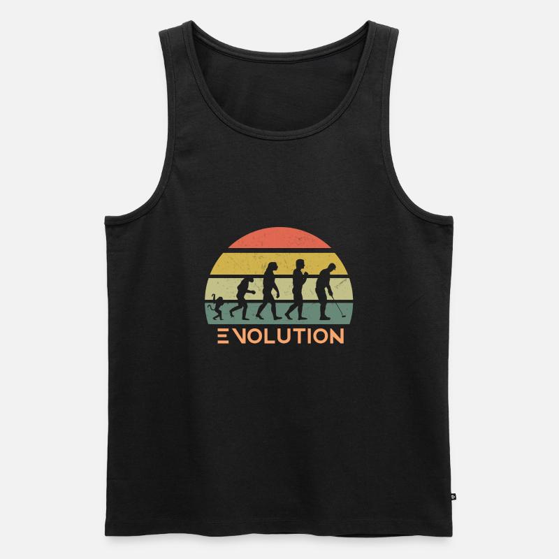 Retro Golf Evolution - Men's Premium Organic Tank Top - black
