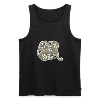Viking Ornament Horse - Men's Premium Organic Tank Top - black - Front - Michal (187cm)