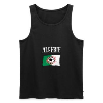foot algérie humour algérien supporter football - Débardeur bio Premium Homme - noir - Devant - AI Model Male 178 light (178cm)