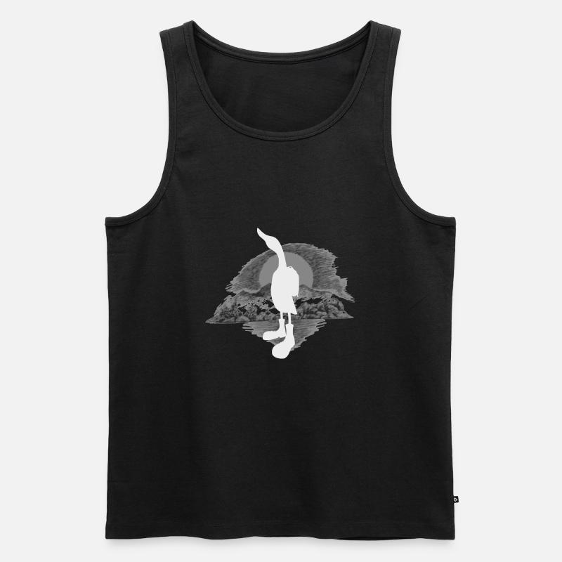 Wanderente - Männer Premium Bio Tank Top - Schwarz