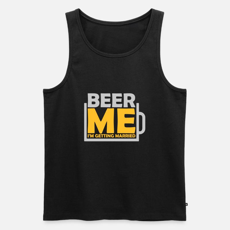 Beer Me Getting Married - Männer Premium Bio Tank Top - Schwarz