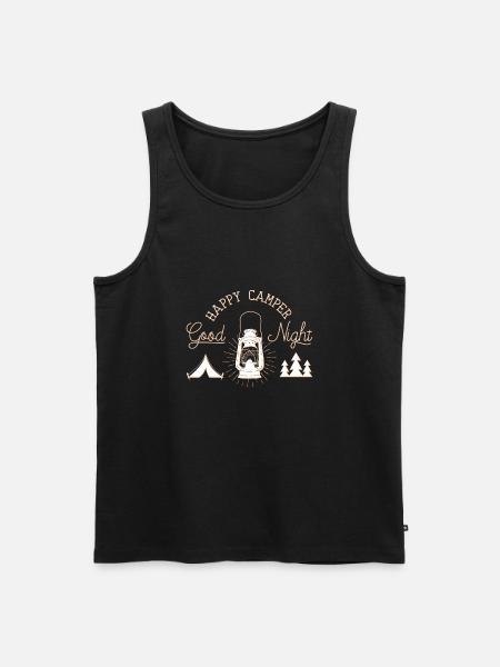 Happy Camper - Men's Premium Organic Tank Top - black