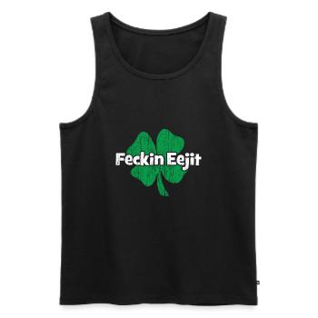 Irish fecking Eejit - Débardeur bio Premium Homme - noir - Devant - Michal (187cm)