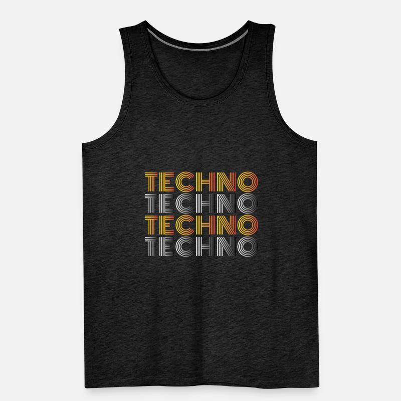 Techno Techno Techno Techno Techno chemise minimale Débardeur bio Premium Homme