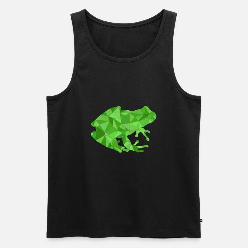 Frosch Geometrisch - Männer Premium Bio Tank Top - Schwarz
