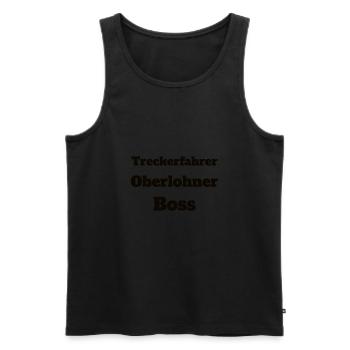 Treckerfahrer Oberlohner Lohner Lohnunternehmer - Männer Premium Bio Tank Top - Schwarz - Vorne - AI Model Male 178 light (178cm)
