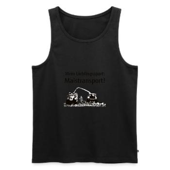 Mein Lieblingssport Maistransport Maishäcksler - Männer Premium Bio Tank Top - Schwarz - Vorne - Michal (187cm)