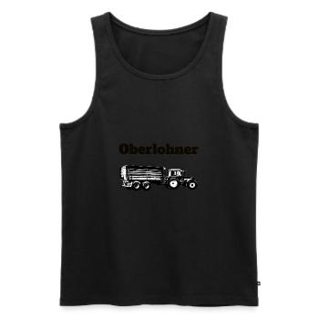 Oberlohner Schlepper Trecker Anhänger Lohner - Männer Premium Bio Tank Top - Schwarz - Vorne - AI Model Male 178 light (178cm)