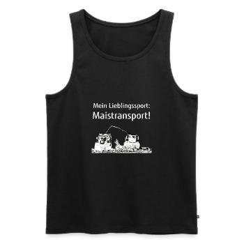 My favorite sport Corn transport Corn shredder - Men's Premium Organic Tank Top - black - Front - AI Model Male 178 light (178cm)