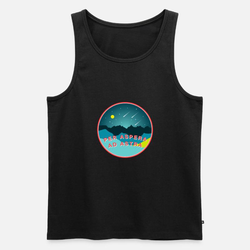 Per aspera ad astra. - Männer Premium Bio Tank Top - Schwarz