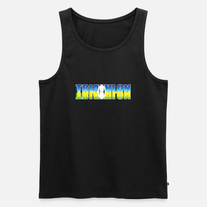 Triathlon - Männer Premium Bio Tank Top - Schwarz