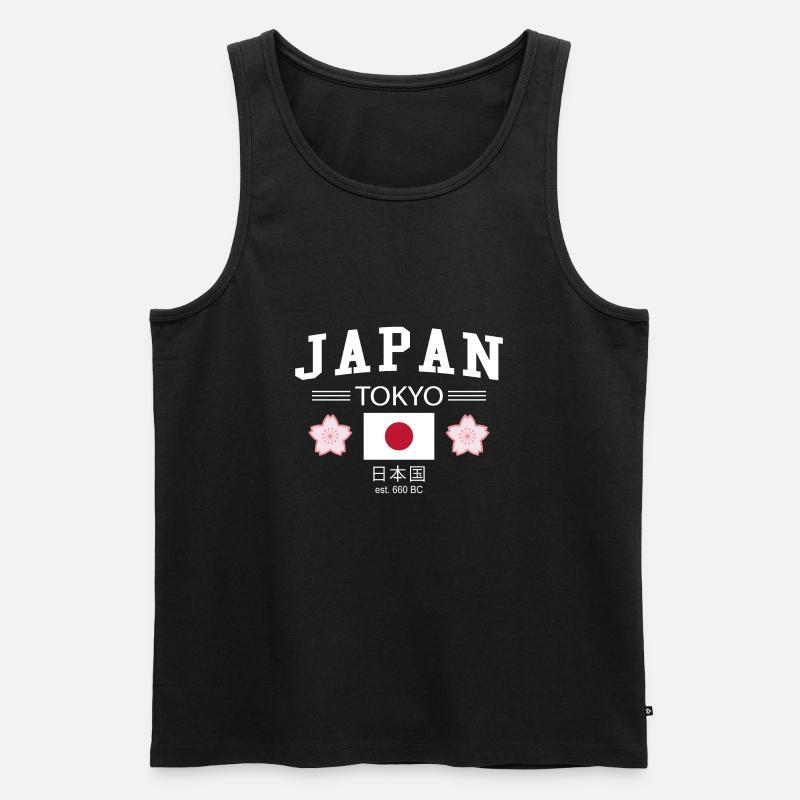 Japan - Männer Premium Bio Tank Top - Schwarz