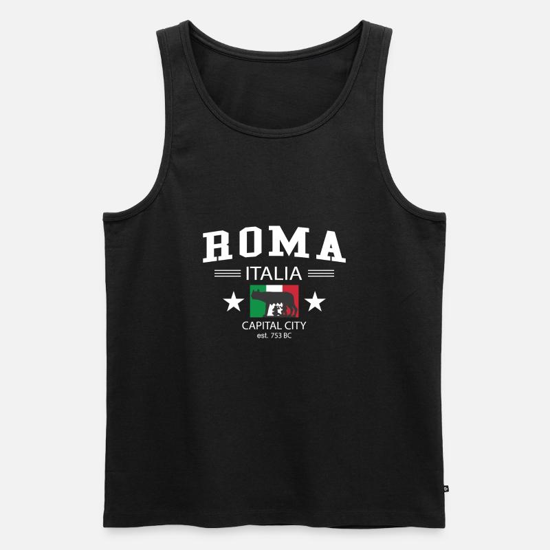 Roma - Männer Premium Bio Tank Top - Schwarz