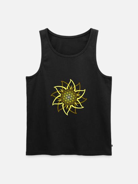 flower of Life - Men's Premium Organic Tank Top - black