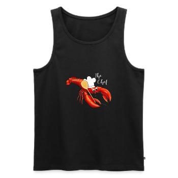 The Chef, Koch, Köchin, Hummer - Männer Premium Bio Tank Top - Schwarz - Vorne - Michal (187cm)