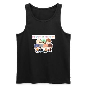 Dynamit. - Männer Premium Bio Tank Top - Schwarz - Vorne - AI Model Male 178 light (178cm)