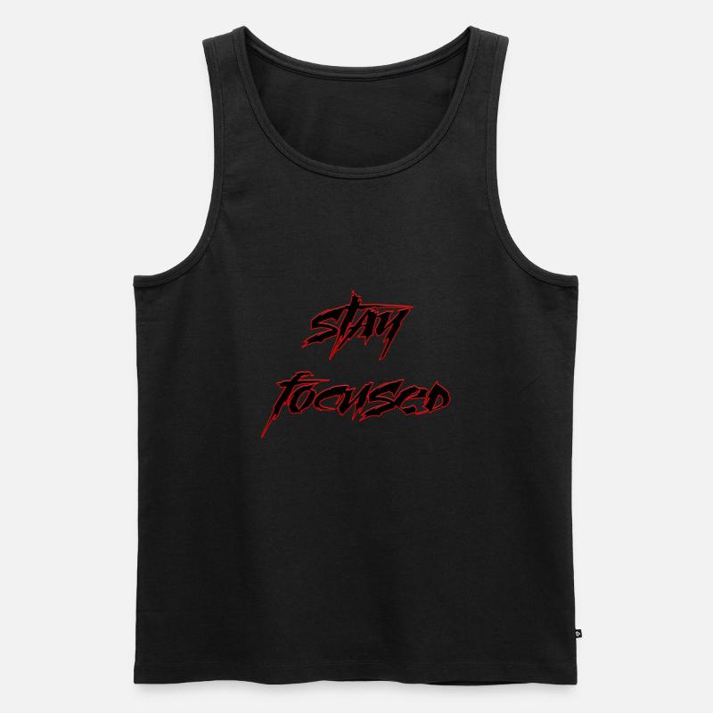 stay focused - Männer Premium Bio Tank Top - Schwarz
