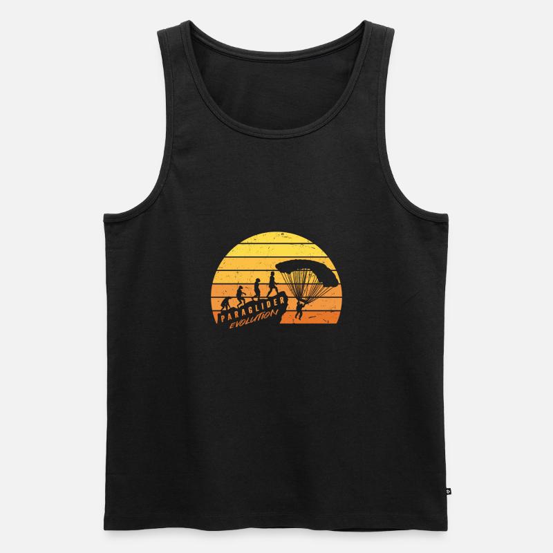 Paraglider Evolution Gleitschirmfliegen - Männer Premium Bio Tank Top - Schwarz