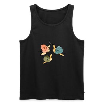 Schnecken - Männer Premium Bio Tank Top - Schwarz - Vorne - Michal (187cm)