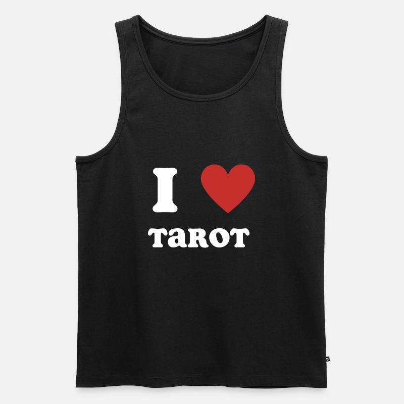 Ich liebe Tarot - Männer Premium Bio Tank Top - Schwarz