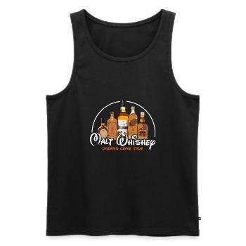 Malt Whiskey T-Shirt I Dreams Come True - Männer Premium Bio Tank Top - Schwarz - Vorne - Michal (187cm)