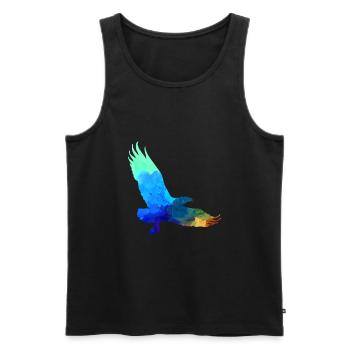 eagle,watercolor,blue,colorful,painting,bird,turquoise - Men's Premium Organic Tank Top - black - Front - AI Model Male 178 light (178cm)