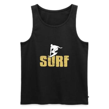Vintage Awesome Surfing Designs T-Shirt Present - Männer Premium Bio Tank Top - Schwarz - Vorne - Michal (187cm)