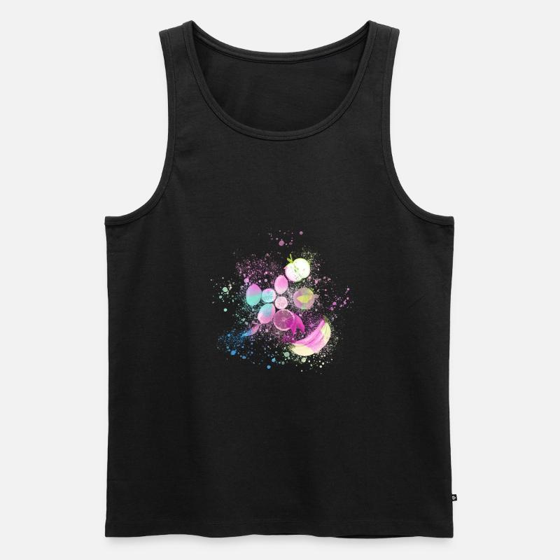 frucht,früchte,zitronen,bananen,zitronen - Männer Premium Bio Tank Top - Schwarz