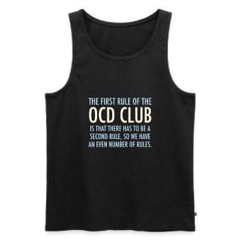 OCD Club - Men's Premium Organic Tank Top - black - Front - Michal (187cm)