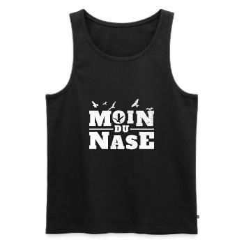 Moin du Nase Möwen Meer Norddeutschland - Männer Premium Bio Tank Top - Schwarz - Vorne - Michal (187cm)